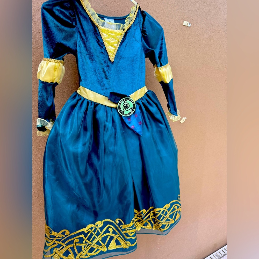 Disney Princess subscription dress Merida Blue and Gold Costume Dress